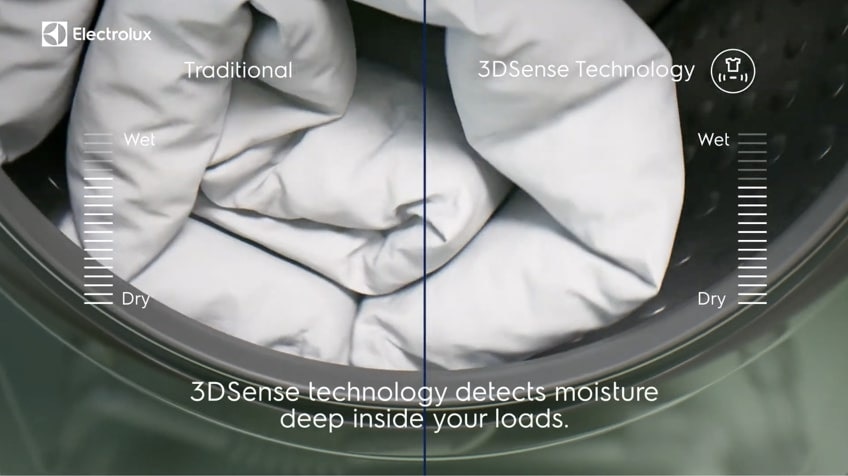 Optimal drying results with Electrolux 3DSense