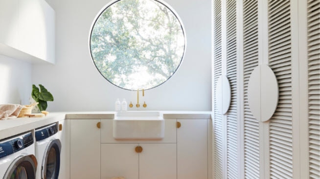 Focus on feature handles and fixtures