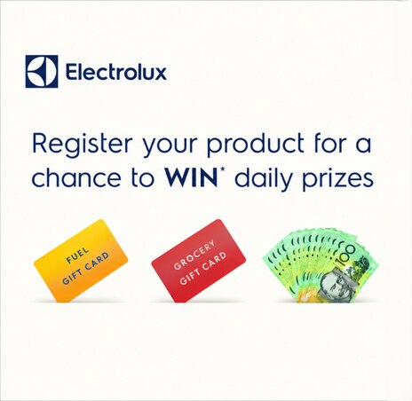 Register your Electrolux product for your chance to WIN!