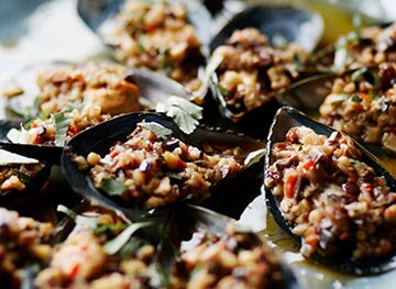 Massimo Mele’s Caponata Steamed Mussels