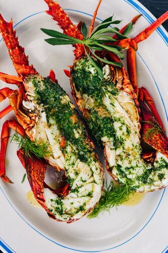 grilled rock lobster by massimo mele