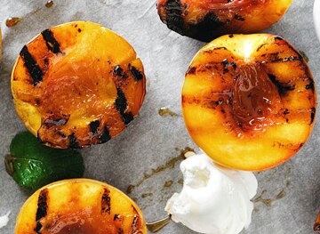 Massimo Mele’s Baked Peaches with Marsala and Ice Cream