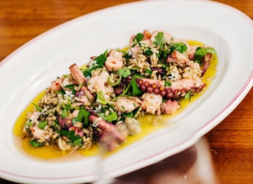 Octopus, Barley, Garlic and Chilli Salad by Massimo Mele