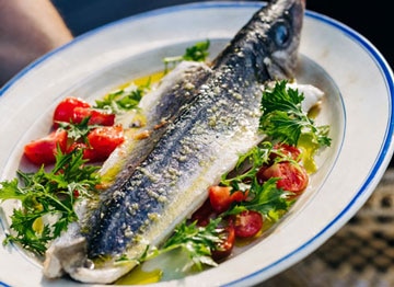 Whole Baked King George Whiting Aqua Pazza by Massimo Mele