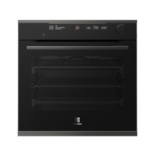 60cm dark multifunction steam & pyrolytic oven