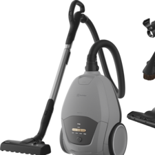 Canister Bagged Vacuum Cleaner, Urban Grey - UltraSilencer Turbo