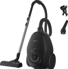 Canister Bagged Vacuum Cleaner, Ebony Black - UltraSilencer Plus