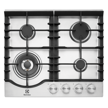 60cm 4 burner gas cooktop with front controls