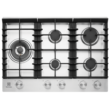 75cm 5 burner gas cooktop with front controls